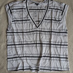 Striped V-Neck T-Shirt